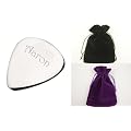 PERSONALISED ENGRAVED SILVER PLATED GUITAR PLECTRUM/PICK WITH FREE GIFT POUCH