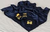 Michigan Wolverines Baby Blanket Set