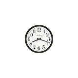 Seth Thomas Contract Deep Brown Plastic Case with White Dial Round Electric Wall Clock