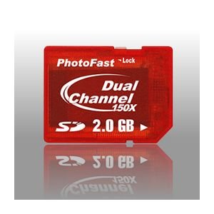 PhotoFast DualCore SD 2GB 150�{��1�N�ۏ؁E���{��u���X�^�[�p�b�P�[�W PF-DDRSD2GB
