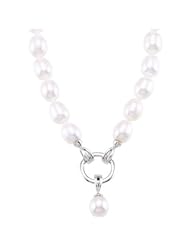 Freshwater Cultured Pearl Strand with Detachable Enhancer in Sterling Silver