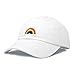 DALIX Rainbow Baseball Cap Womens Hats Cute Hat Soft Cotton Caps in White