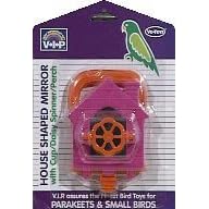 Vo-Toys House Mirror with Cup Daisy and Perch Bird Toy by Votoy