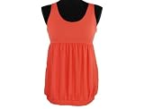 Kensie Pretty Sleeveless Silk Top Coral Small