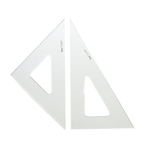 【クリックでお店のこの商品のページへ】Too 三角定規面付30cm 目盛なし