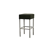 Andante Black Faux Leather Counter Stool