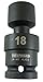 Westward 4LXF6 Impact Socket, 1/2 Dr, 6 Pt, Std, Univ, 24mm