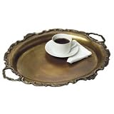 Antique Brass Finish Serving Tray