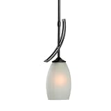 31oIQHVrfkL. SL160  Reno   1 Light Mini Pendant Lighting Fixture   Matte Black   White Glass   B4745