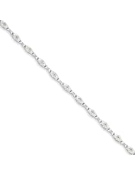 Genuine .925 Sterling Silver Diamond Bracelet 5.8 Grams . 100% Satisfaction Guaranteed.