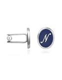 Forzieri Alphabet Initial Enamel Silver Plated Cuff links N