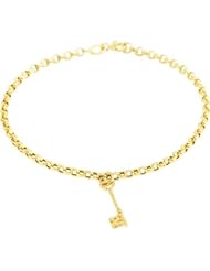 Love is the Key Charm Bracelet in 14k Yellow Gold
