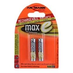 Ansmann maxE NiMH Akku AAA Micro 800 mAh 2er Pack orange