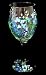 Texas Bluebonnets Design - Hand Painted - Wine Glass - 8 oz.