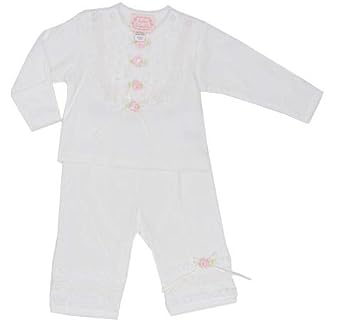 Baby Biscotti Cream Lullaby Lace Top and Pant Set