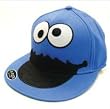 Sesame Street Cookie Monster Face Fitted Flat-bill Hat
