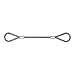 ASC 04SM1406041F Carbon Wire Rope Sling, Eye and Eye, 6 x 19 IWRC, 1/4" Diameter x 6' Length, 4" Eyes, 0.65 tons Vertical Load Capacity