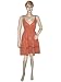 Christmas Gift-bohemian Salmon Spaghetti Dress V-neck Short Sundress