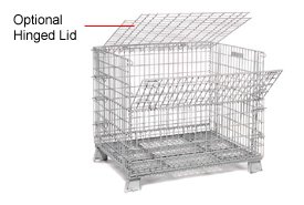 32 X 40 Folding Wire Container Accessory Lid-Hinged