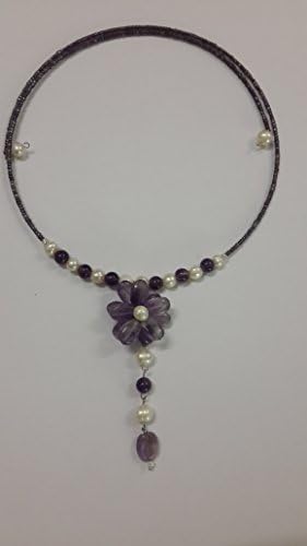 Modern Amethyst with Pearl Neclace