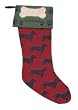 Dog Lovers Dachshund Christmas Stocking 18"