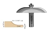 90-504, 1/2 Shank Horizontal Raised Panel Router Bit, Cove Profile