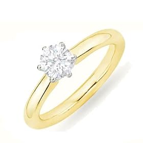 0.50 Carats Diamond Engagement Ring 14k Yellow Gold Round Cut Solitare SALE