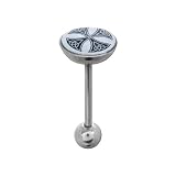 Celtic Logo and 316L Surgical Steel Barbell - 14G (1.6mm) - 5/8" Length - Sold Individually