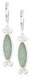Sterling Silver Jade Dangle Earrings