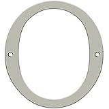 Deltana RN6-0U15 Solid Brass 6-Inch House Number 0 Board