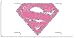 Pink Superman License Plate