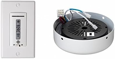 Monte Carlo MCRC3RRZW, 4-Speed dimming or On/Off Toggle Wall Control with Reverse, Rubberized White