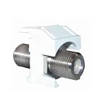 On-Q WP3481-WH Nickel F-Connector Recessed, White, 20-Pack