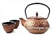 Large Japanese Cast Iron Tea Pot Tea Set /Pine Copper 24 oz