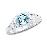Sterling Silver Ring w/Blue Topaz