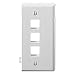 Leviton 40813-BW Sectional Wall Plate, 3-Port QuickPort End Section, White