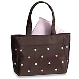 GerberFashionPink/YellowEmbroideredDotsBabyDiaperToteBag+ChangingPad