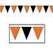 Halloween Orange & Black Outdoor Pennant Banner 18in. x 30ft.,1/Pkg,Pkg/1