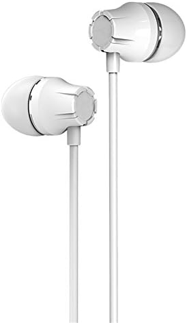 E126 In-ear Stereo Headset,earbud with Microphone and Remote Control , Noise-isolating Headphones with Mic, Earbuds with Mic (White)