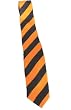 RETRO BLACK AND ORANGE DIAGONAL STRIPED TIE