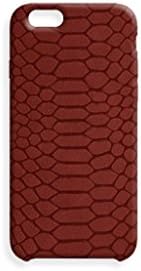 iPhone 6 Red Embossed Python Case 100 % Authentic Leather Handmade Premium Slim Case smooth touch