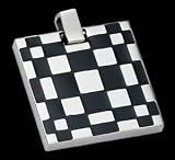 Stainless Steel pendant ? "Checkers? design