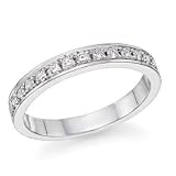 1/3 ct. Diamond Wedding Band 14k White Gold - Free Resize