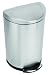 simplehuman 40L Semi-Round Pedal Bin - Brushed Steel