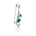 Sterling Silver Pendant Pin With Hamsa And Heart Charms