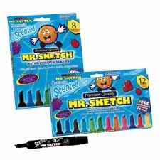Sanford Mr. Sketch Scented Watercolor Chisel-Tip Red Markers 12 Pack (20002)