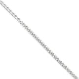 24 Inch Sterling Silver 2mm Diamond-cut Franco Chain