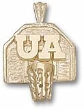 Arizona Wildcats "UA Basketball Backboard" Pendant - 14KT Gold Jewelry