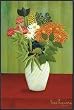 Art Poster Metal Framed Print - Flowres Green - Artist: Henri Rousseau- Poster Size: 54 X 36