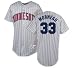 Justin Morneau Jersey: Minnesota Twins Adult AWAY Gray # 33